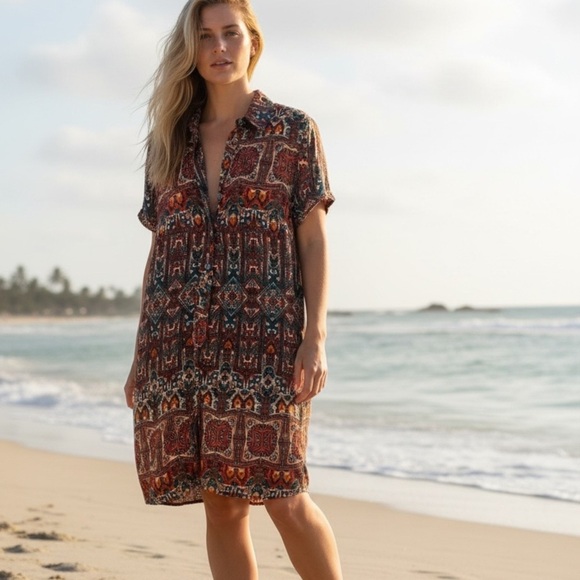Urban Outfitters Dresses & Skirts - Urban Outfitters Multicolor Patterned Swim Coverup